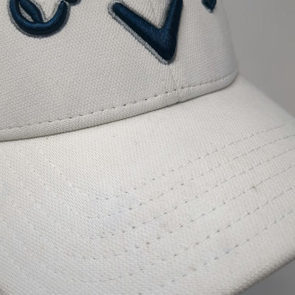 Callaway Baseball Cap White M Mesh Back Odyssey Logo Fitted Golf Stretch Hat