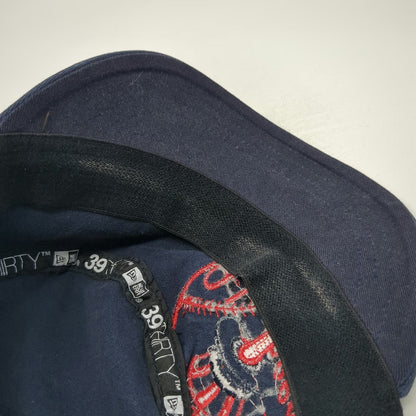 New York Yankees MLB New Era Army Cap Blue L Distressed Patch Stretch Fit Hat