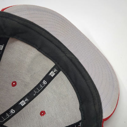 New Era Kansas City Chiefs NFL Snapback Hat Red One Size Flat Brim Gray Logo