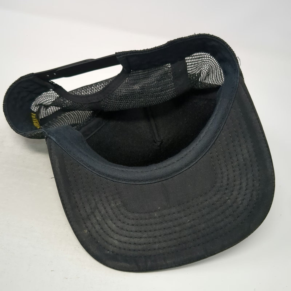 Nirvana Trucker Hat Black OSFM Smiley Face Logo Mesh Back Snapback Band Merch