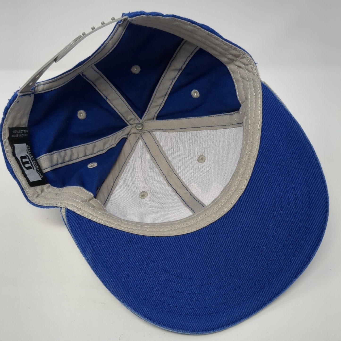 Idaho Steelheads Snapback Hat Blue OSFA Embroidered Logo Adjustable Cotton