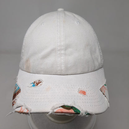 American Needle Slideback Hat White One Size Adjustable Solid 6 Panel