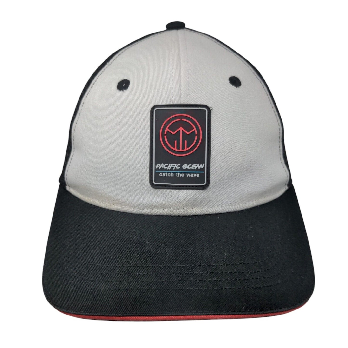 Pacific Ocean Catch The Wave Slideback Trucker Hat Black OS Mesh Back Polinesia