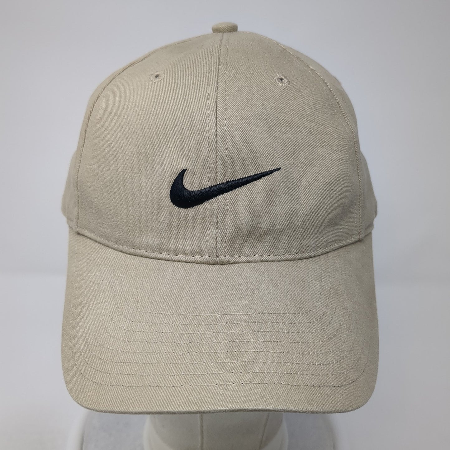 Nike Just Do It Strapback Baseball Cap Brown One Size Adjustable Embroidered