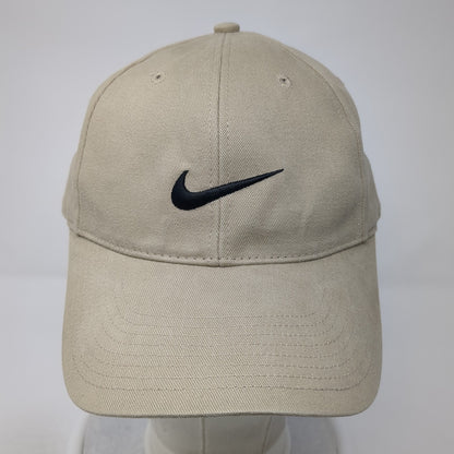 Nike Just Do It Strapback Baseball Cap Brown One Size Adjustable Embroidered