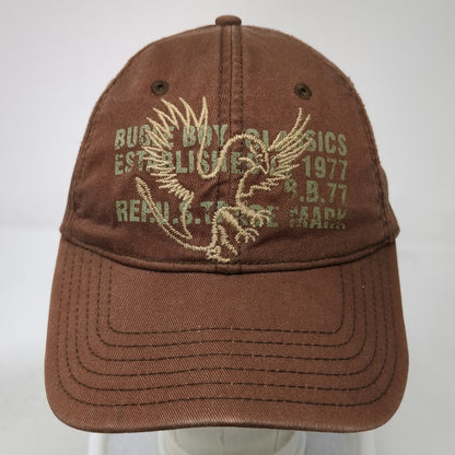 Bugle Boy Baseball Cap Brown One Size Cotton Embroidered Eagle Graphic hat