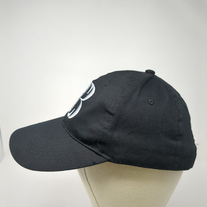 EB Strapback Hat Black One Size Adjustable Embroidered Vent Holes