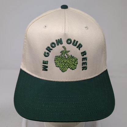 Otto 5 Panel Hat Beige Green One Size Bale Breaker Brewing Co We Grow Our Beer
