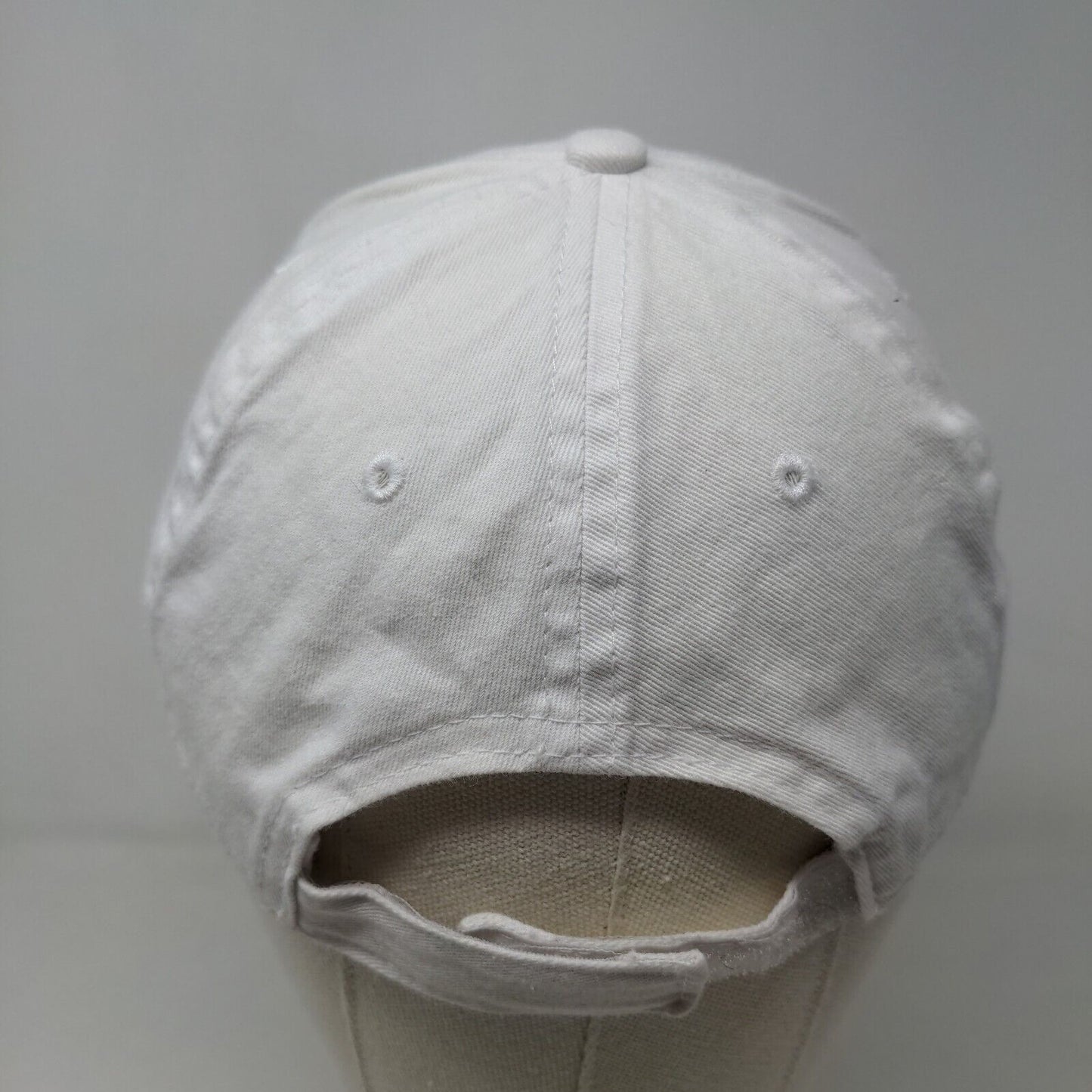 Unbranded Men's Strapback Hat White Adjustable Blank Vent Holes