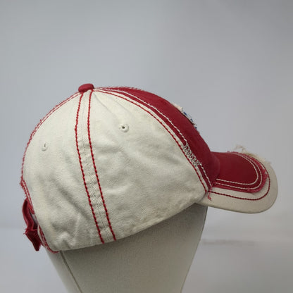 Red Boy Scouts of America BSA Baseball Cap One Size Distressed Strapback Hat