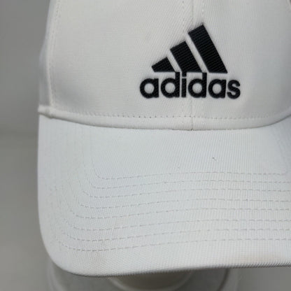Adidas Decision Strapback Hat White OSFM Solid Aeroready 3 Stripes