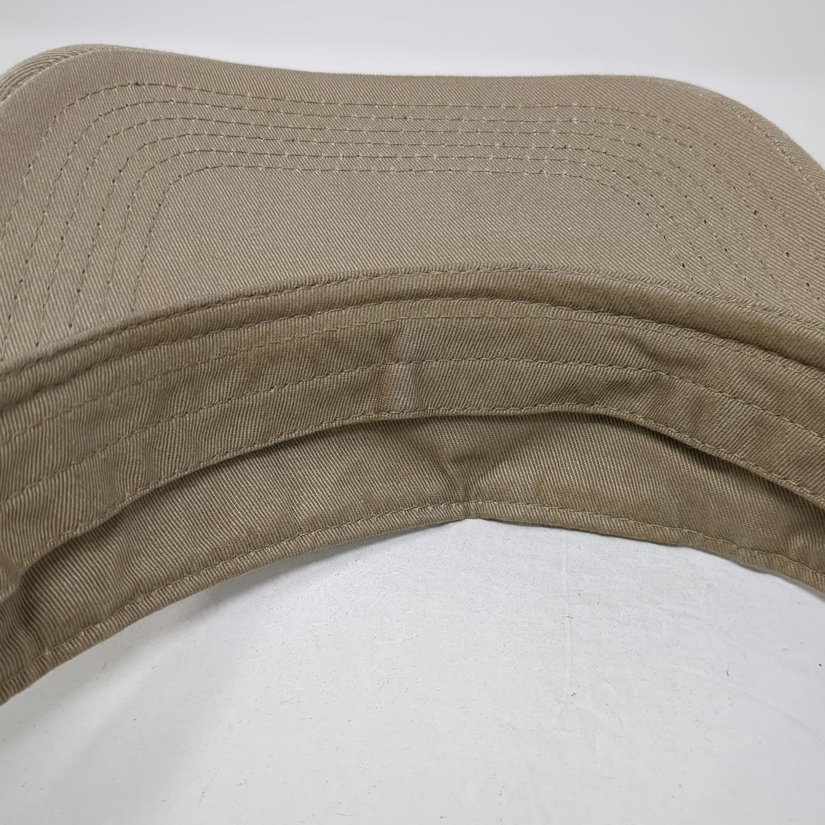 Legend Visor Beige One Size Transgroup Logo Strapback Made in USA Cotton Hat