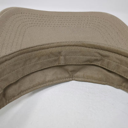 Legend Visor Beige One Size Transgroup Logo Strapback Made in USA Cotton Hat