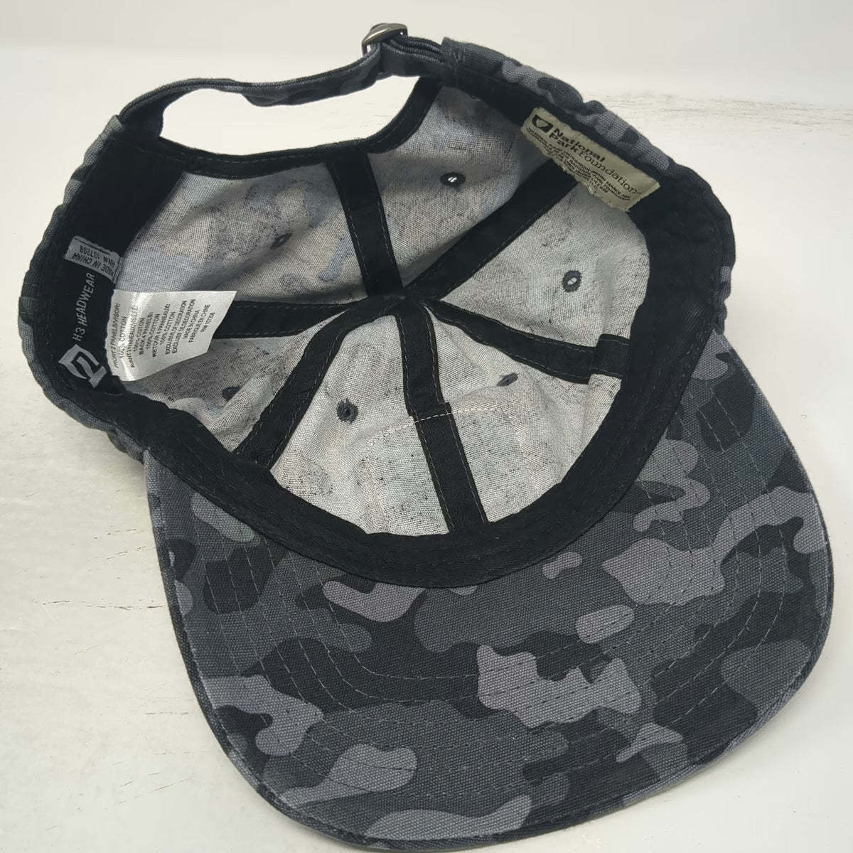 H3 Headwear Snapback Gray One Size Zion National Park Camo Slideback Hat
