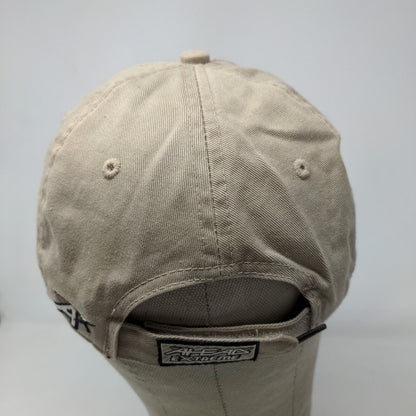 Ahead Men's Strapback Hat Tan Adjustable Embroidered Royal Plantation Island