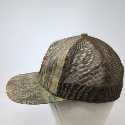 Trucker Hat Brown One Size Camo Elk Pursuit Embroidery Mesh Snapback Hunting