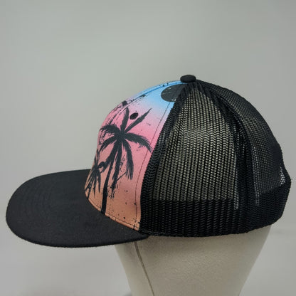 Art Class Trucker Hat Black One Size Tropical Palm Tree Sunset Mesh Snapback