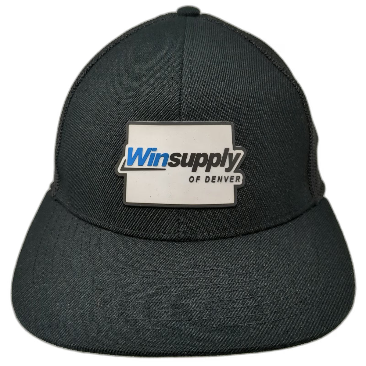 Branded Bills Winsupply of Denver Trucker Hat Black One Size Snapback Mesh