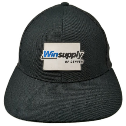 Branded Bills Winsupply of Denver Trucker Hat Black One Size Snapback Mesh