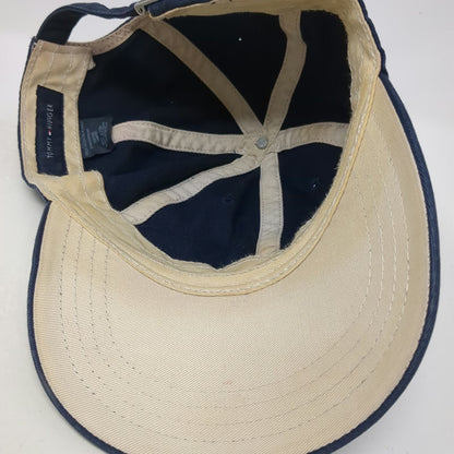 Tommy Hilfiger Baseball Cap Blue One Size Adjustable Strapback Cotton Logo Hat