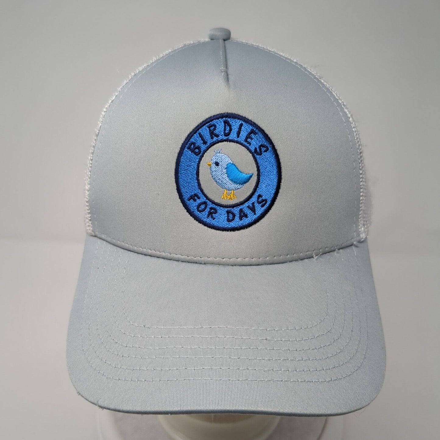 Birdies For Days Snapback Trucker Hat Gray OS Adjustable Mesh Back Sport-Tek