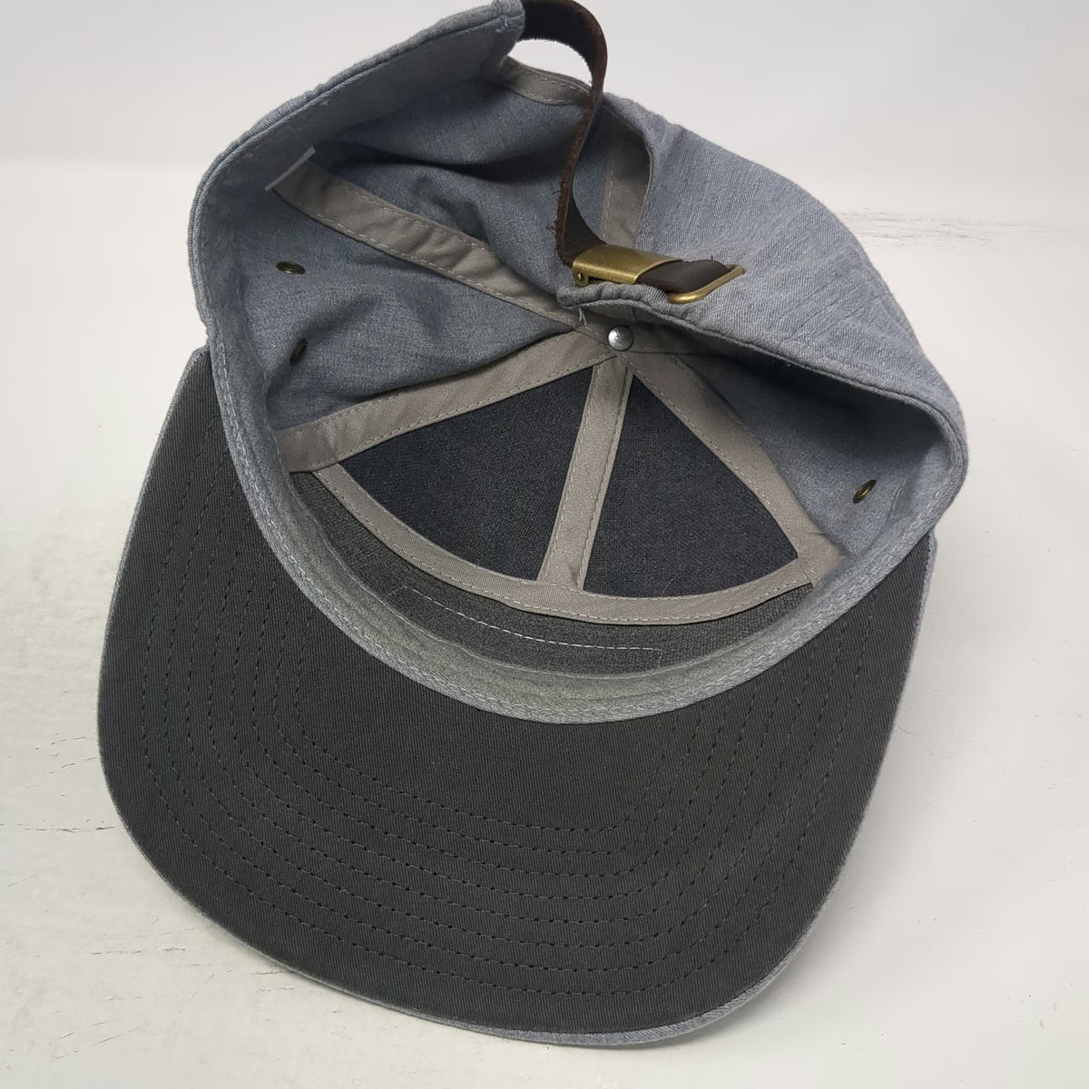 Richardson Baseball Cap Gray One Size Idaho Mountain Patch 7 Panel Strapback Hat