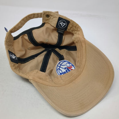 '47 Philadelphia 76ers NBA Beige One Size Cap Slideback Strap Patch Logo Hat