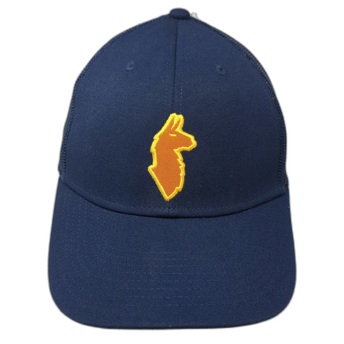 Cotopaxi Trucker Hat Blue One Size Llama Embroidered Logo Mesh Back Snapback