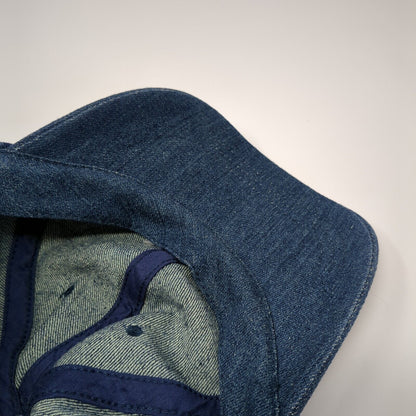 Unbranded Strapback Hat Blue One Size Adjustable Vented Holes 6 Panel Blank