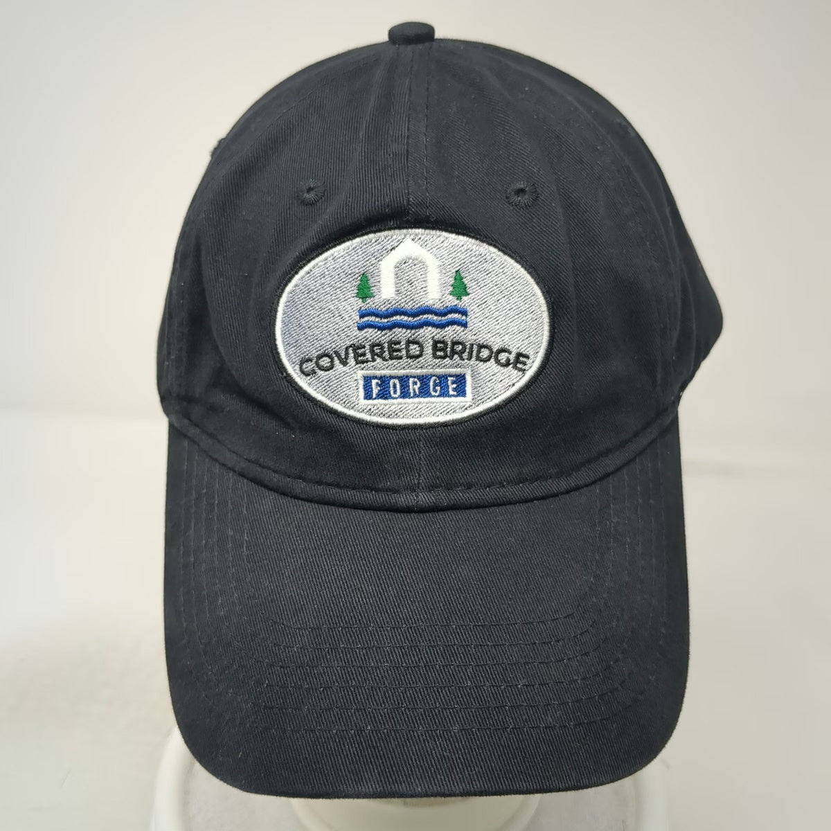 Port & Company Baseball Cap Black One Size Covered Bridge Forge Slideback Hat