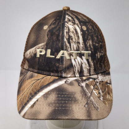 PLATT Strapback Trucker Hat Camouflage One Size Adjustable Mesh Back Polyester