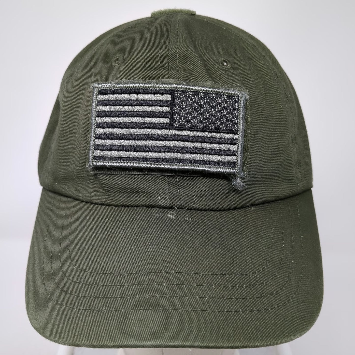 Rothco Tactical Baseball Cap Green One Size US American Flag Patch Slideback Hat
