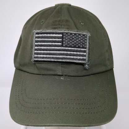 Rothco Tactical Baseball Cap Green One Size US American Flag Patch Slideback Hat