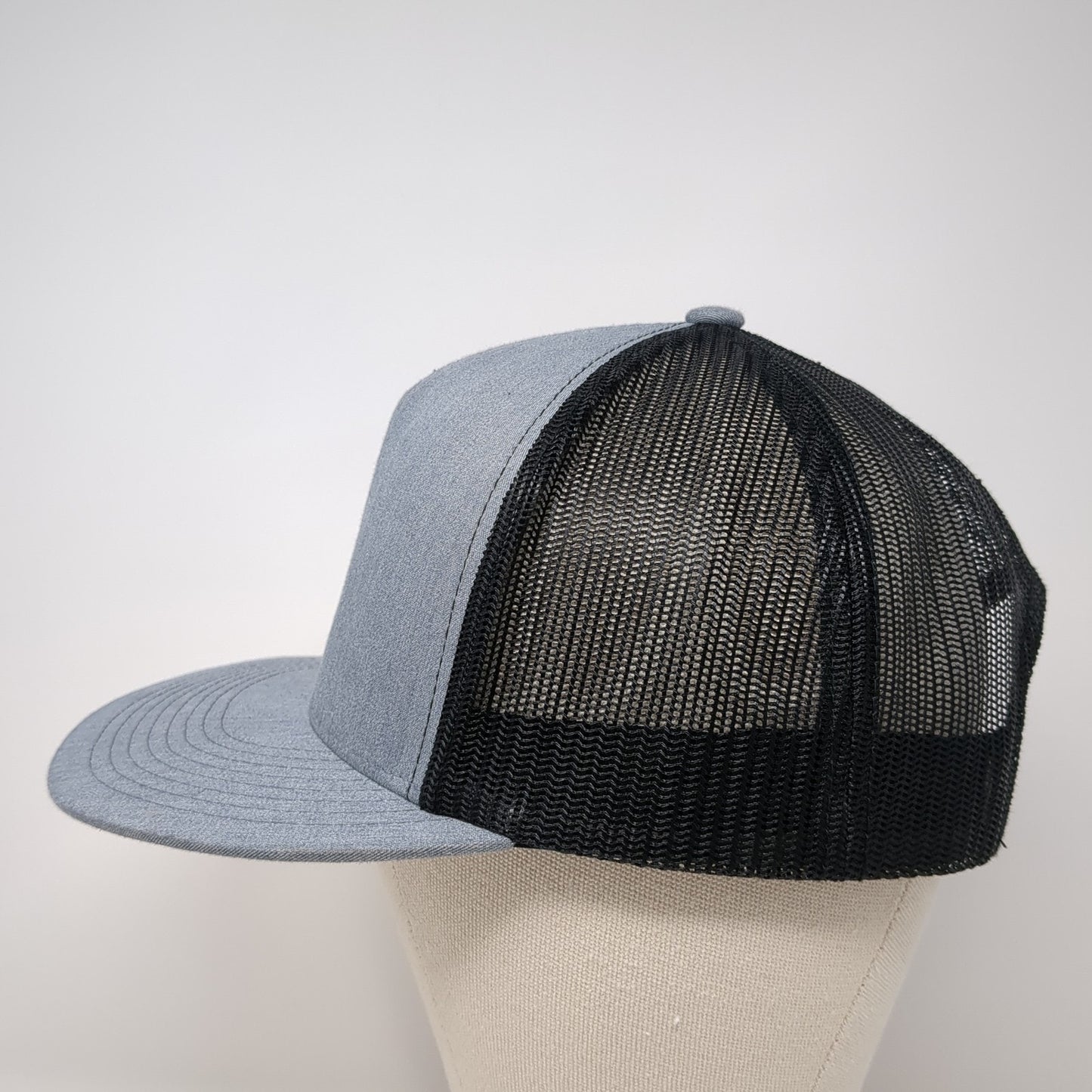 PCI EAT-3 Snapback Trucker Hat Gray One Size Mesh Back Yupoong 6 Panel