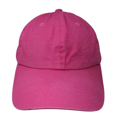Unbranded Slideback Hat Pink One Size Adjustable Solid 6 Panel Blank