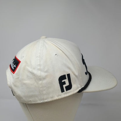 Titleist 5 Panel White Hat One Size Rope Snapback Golf Pro V1 FootJoy Embroidery