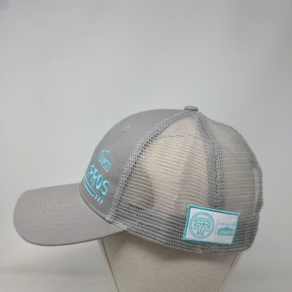 Lowe's 4 Pros Snap Back Trucker Hat Gray One Size Embroidered Mesh Back