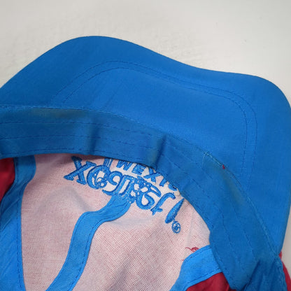 Xcaret Mexico Baseball Cap Red Blue One Size Side Pocket Embroidered Travel Hat