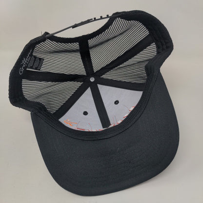 Kixie Snapback Mesh Back Trucker Hat Black One Size Embroidered Lids