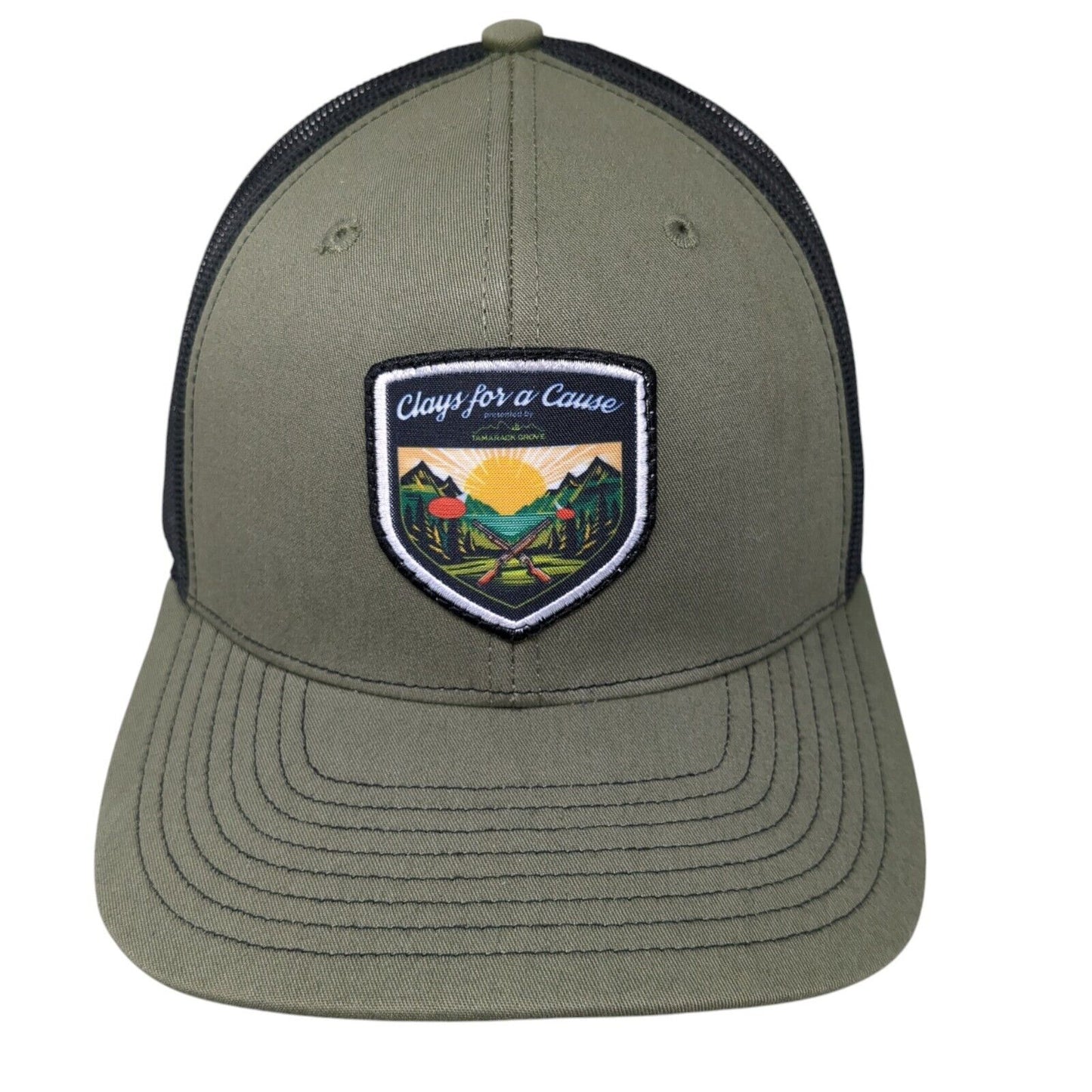 Clays For A Cause Tamarack Grove Snapback Trucker Hat Green OS Mesh Richardson