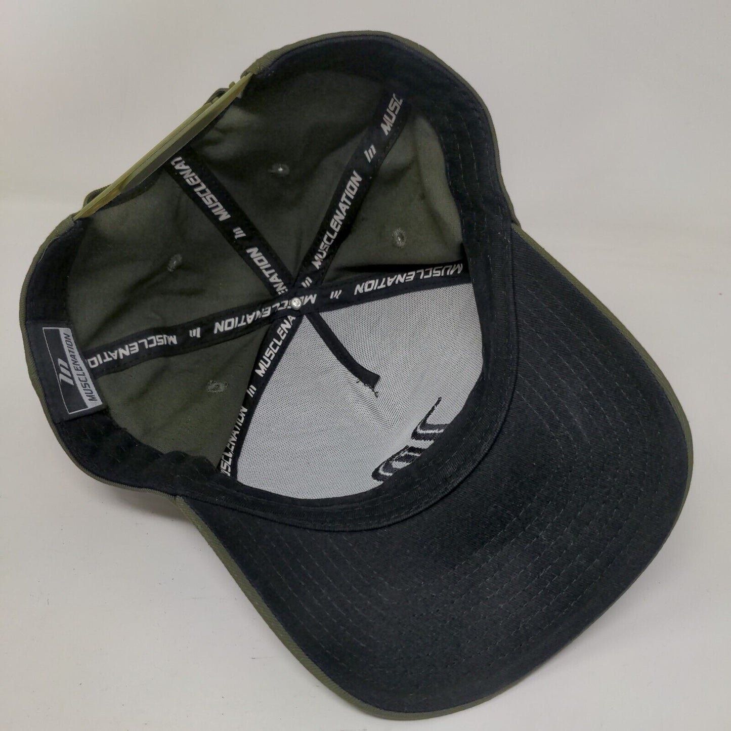 Muscle Nation Snapback Hat Green One Size Adjustable Embroidered Vented Holes