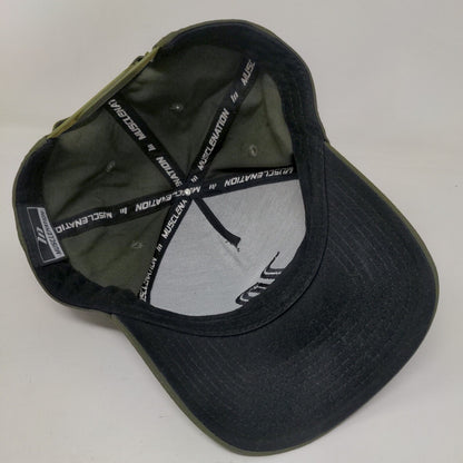 Muscle Nation Snapback Hat Green One Size Adjustable Embroidered Vented Holes