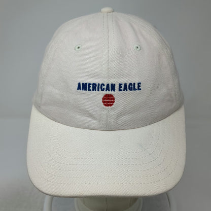 American Eagle Baseball Cap Beige One Size Embroidered Logo Twill Slideback Hat