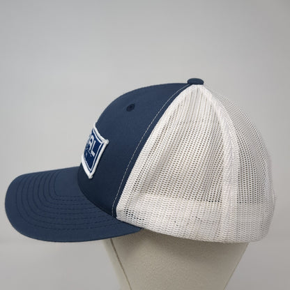 Rural Cloth Patch Snapback Mesh Back Trucker Hat Blue One Size Yupoong