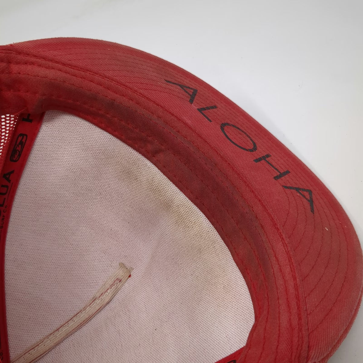 Honolua Surf Co Red Trucker Hat One Size Hawaii Aloha Mesh Snapback Flat Brim
