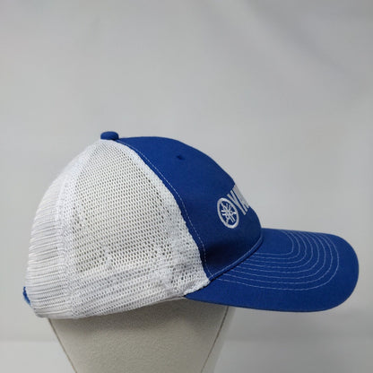 Yamaha Strapback Mesh Back Trucker Hat Blue OSFA Embroidered Colorblock