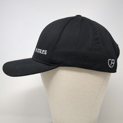 Cap America Snapback Hat Black OSFM HC Stiles Silver Embroidery Mesh Adjustable