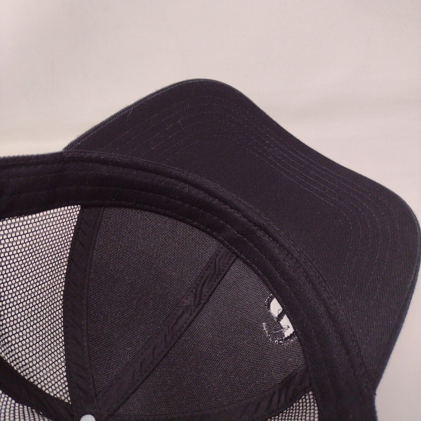 Port Authority Strapback Trucker Hat Black One Size Adjustable Mesh Back 6 Panel