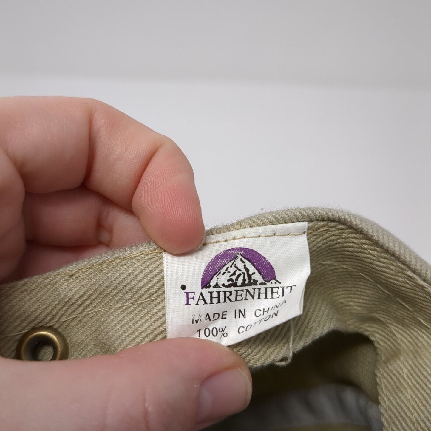 Colorado Slideback Hat Tan One Size Adjustable Embroidered Fahrenheit