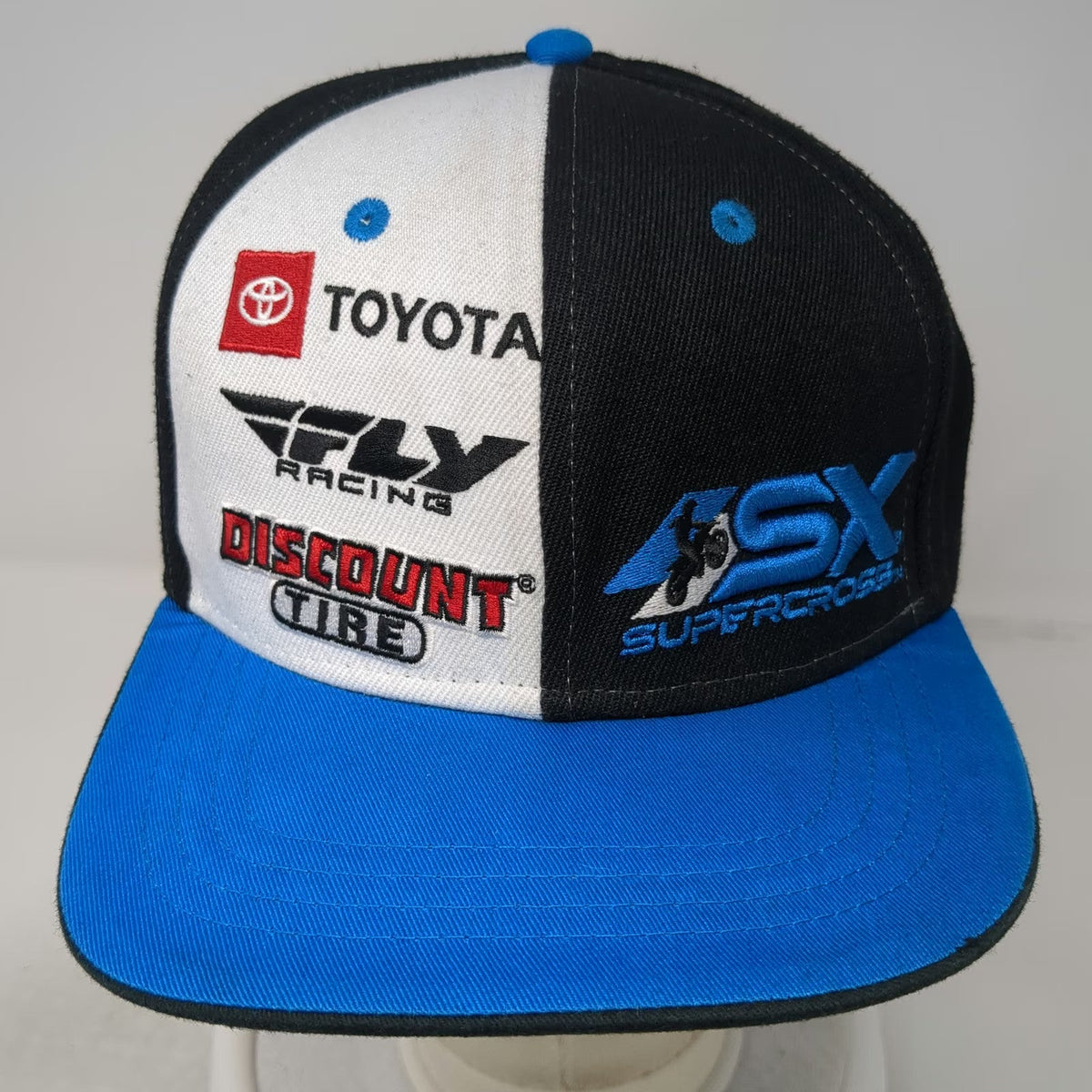 Feld Motor Sports Supercross Snapback Hat Black Blue White One Size Toyota Fly